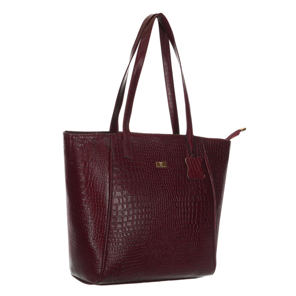 TAJ LEATHER Genuine Leather Tote Bag for Women, Premium Textured Handbag with Spacious Compartment, Stylish Shoulder Carry Bag for Office, Shopping, Travel & Everyday Use