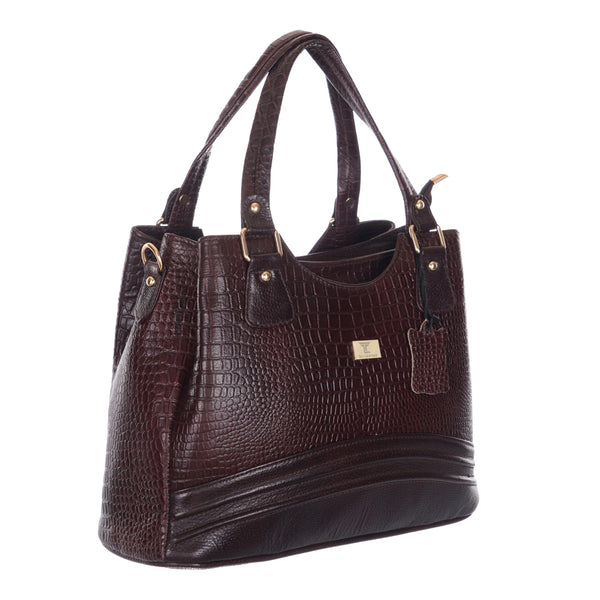 TAJ LEATHER Genuine Leather Women's Handbag for Ladies | Premium Tote Shoulder Bag with Double Handles, Spacious Main Compartment, Stylish Everyday Office & Casual Bag