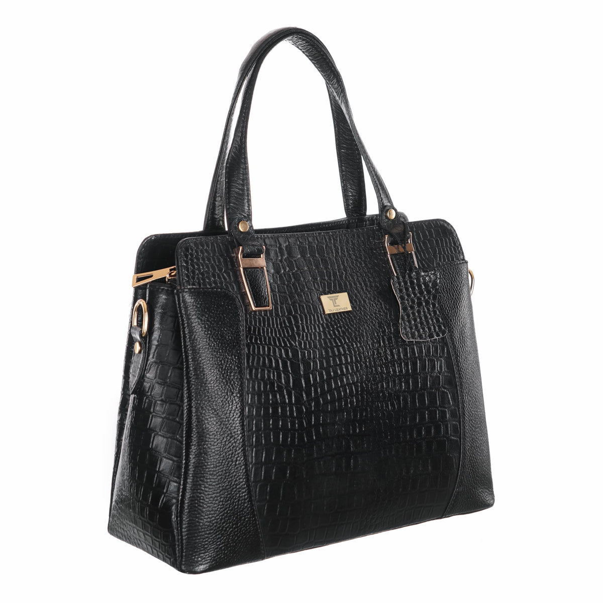 TAJ LEATHER Genuine Leather Handbag for Women | Premium Textured Tote Bag with Spacious Compartments | Stylish Shoulder Carry Bag for Office, Work, Shopping & Everyday Use