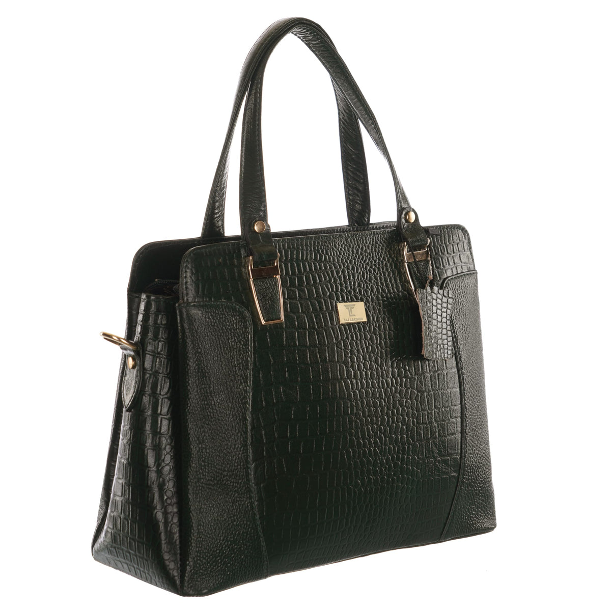 TAJ LEATHER Genuine Leather Handbag for Women | Premium Textured Tote Bag with Spacious Compartments | Stylish Shoulder Carry Bag for Office, Work, Shopping & Everyday Use
