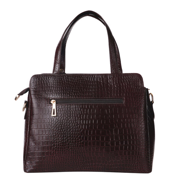 TAJ LEATHER Genuine Leather Handbag for Women | Premium Textured Tote Bag with Spacious Compartments | Stylish Shoulder Carry Bag for Office, Work, Shopping & Everyday Use