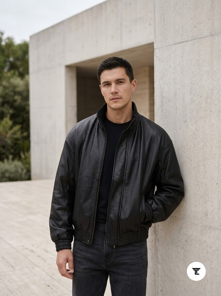 Taj Signature Nocturne Crinkled Nappa Bomber