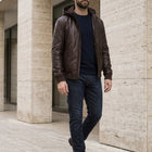 Taj Signature Yukon Hooded Leather Bomber