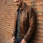 Taj Heritage Maverick Distressed Leather Jacket