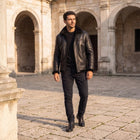 Taj Signature Roma Shearling Leather Bomber