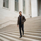 Taj Imperial St. Moritz Brown Channel Quilted Leather Puffer Jacket - View 1000166570