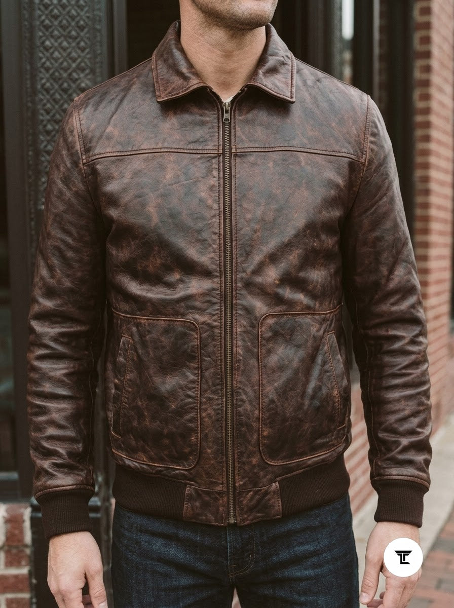 Taj Heritage Dakota Distressed Leather Jacket