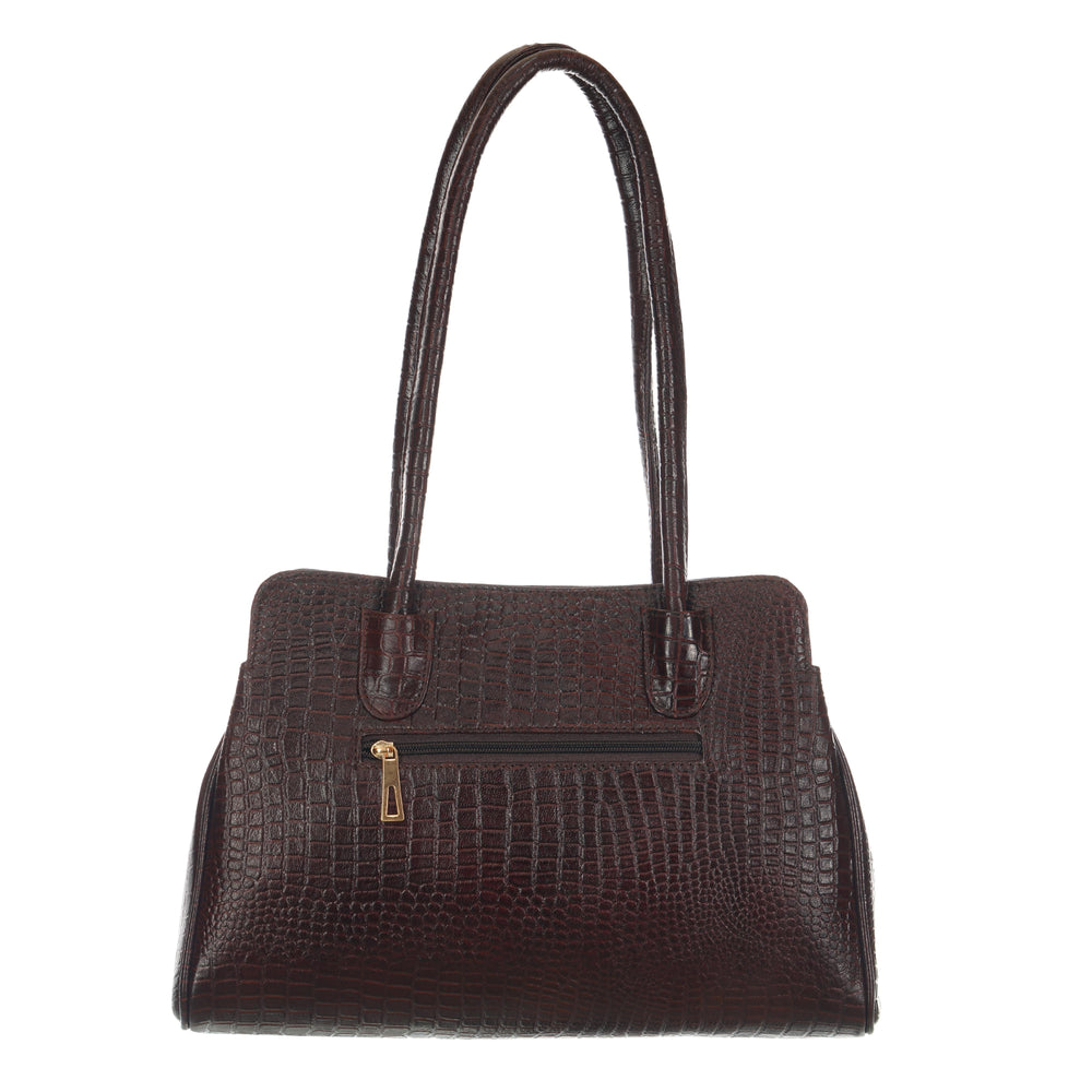 Women's Croco Leather Shoulder Bag - Luxurious and Versatile with Multiple Color Options