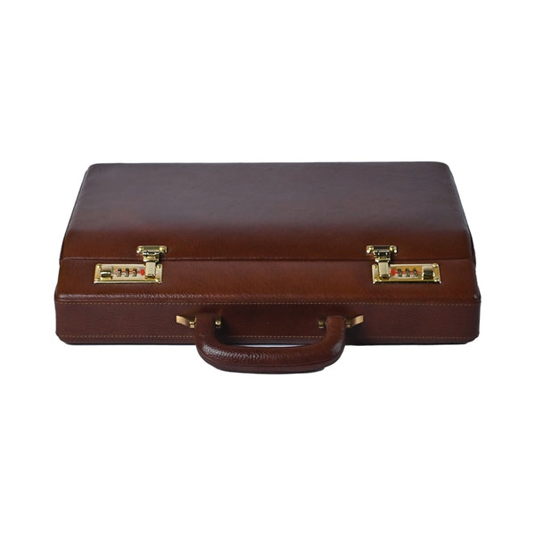 Taj Leather Trolly Suitcase Bag - 100% Leather