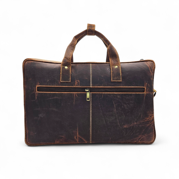 Genuine oil pullup Leather Laptop Bag for Men - Office Bag - Fits Up to 14/15.6/16 Inch