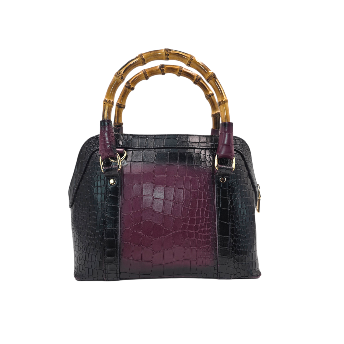 Genuine Leather Handbags with Bamboo handle for Women - Multi-Style Tote, Crossbody, and Top Handle Bag.