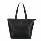 Women's Croco Pattern Shoulder Bag - Stylish and Spacious Bag with Big Compartment