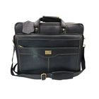 Genuine Leather Double Fold Laptop Bag for Men - Office Bag - Fits Up to 14/15.6/17 Inch.