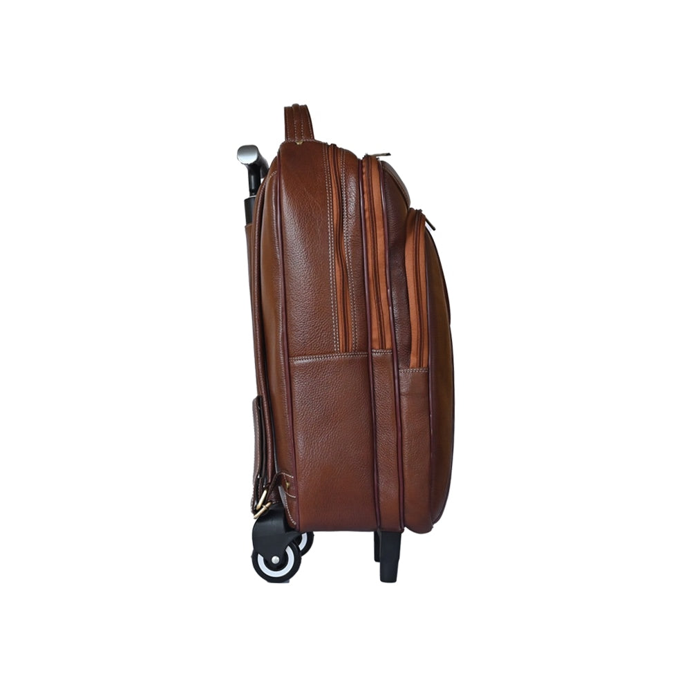 Leather Accessories 18 Inch Leather Laptop Backpacks Trolley Bags