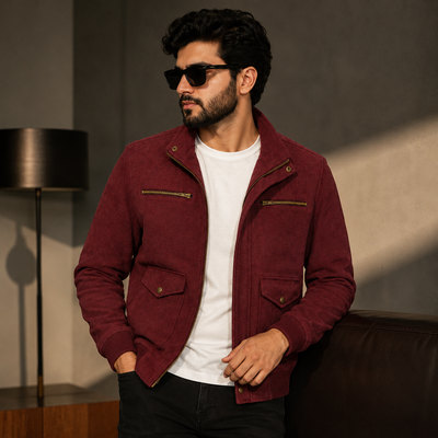 Suede Faux Maroon