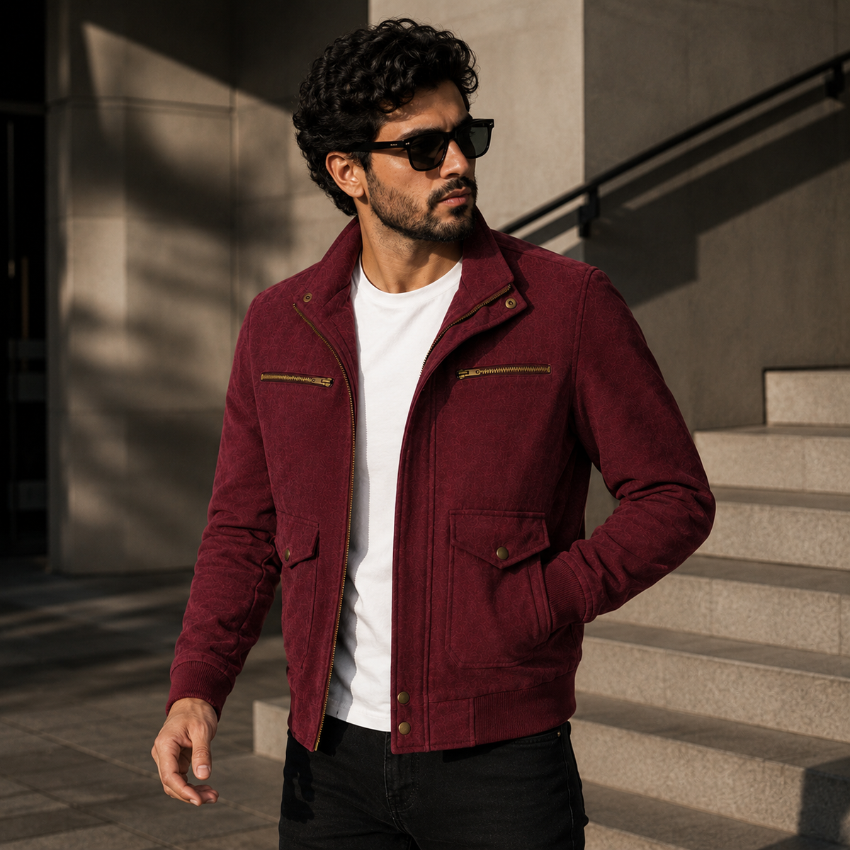 Suede Faux Maroon