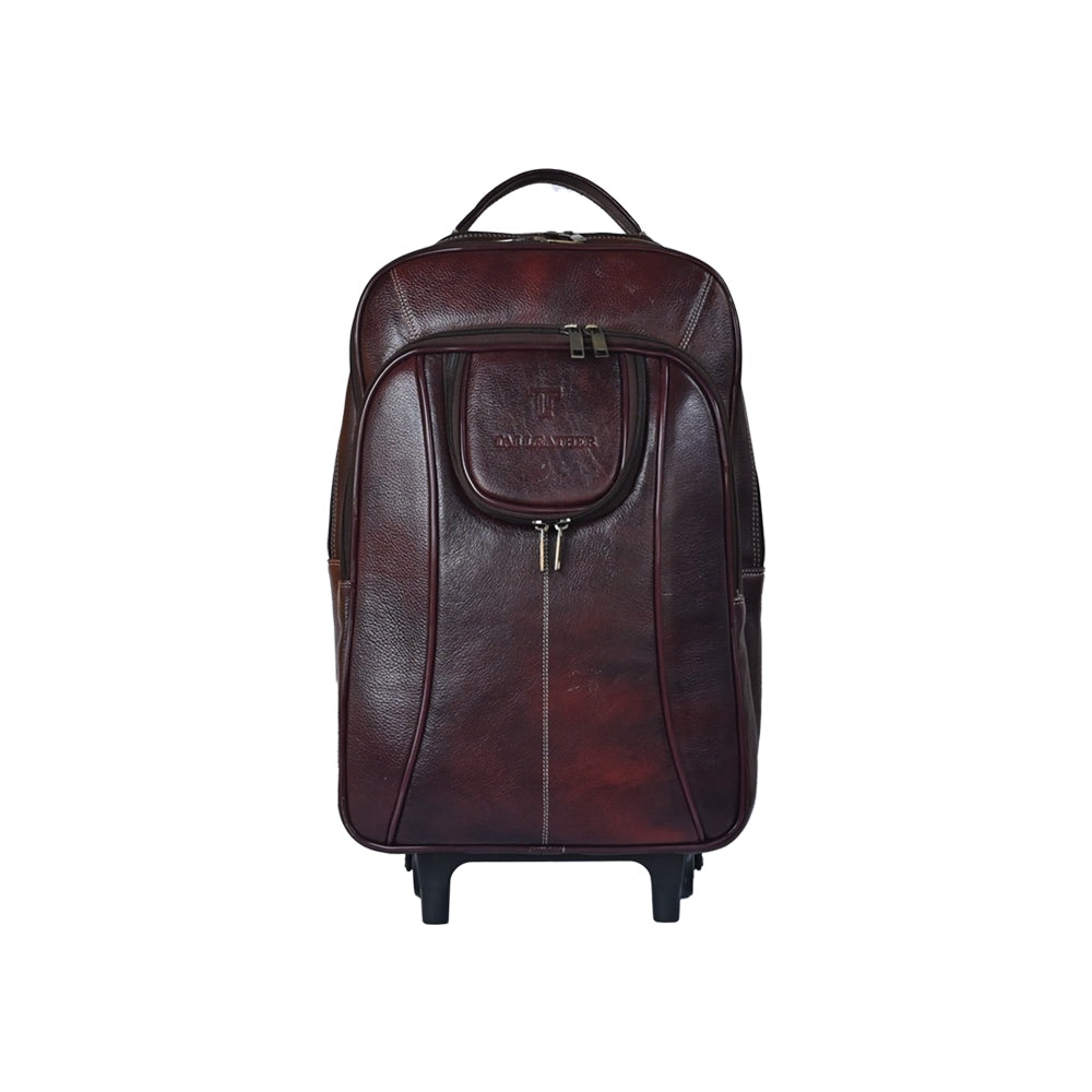 Leather Accessories 18 Inch Leather Laptop Backpacks Trolley Bags