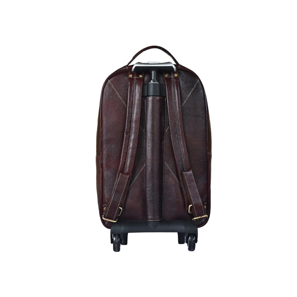 Leather Accessories 18 Inch Leather Laptop Backpacks Trolley Bags