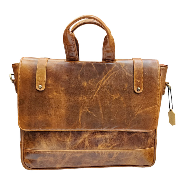 Genuine Leather Laptop Bag for Men - Office Bag - Fits Up to 14/15.6/16 Inch