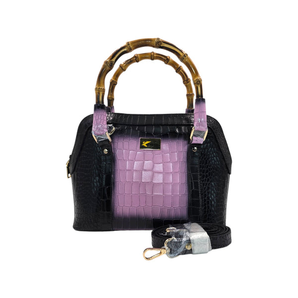 Genuine Leather Handbags with Bamboo handle for Women - Multi-Style Tote, Crossbody, and Top Handle Bag.