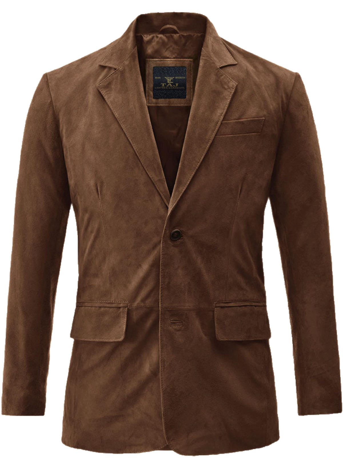Men's Brown Leather Coat - Premium Quality by Taj Leather
