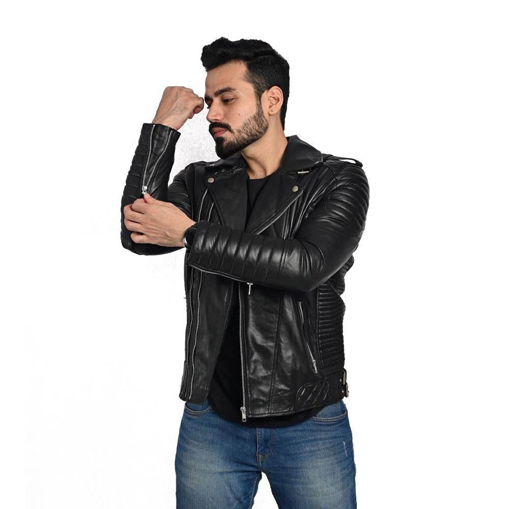 Men's Puffer Leather Jacket – 100% Pure Leather – Handmade Craftsmanship