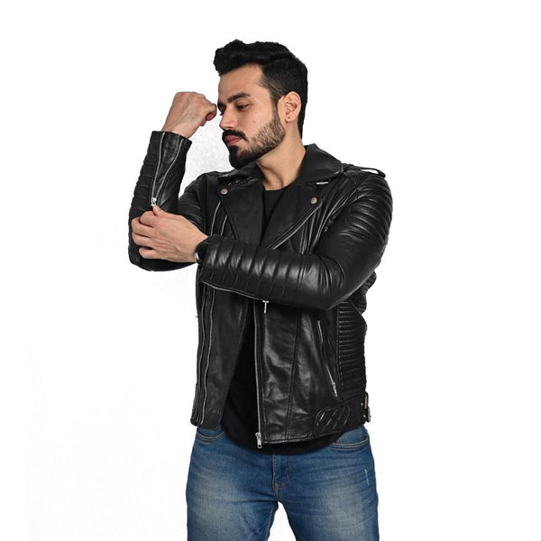 Men's Puffer Leather Jacket – 100% Pure Leather – Handmade Craftsmanship