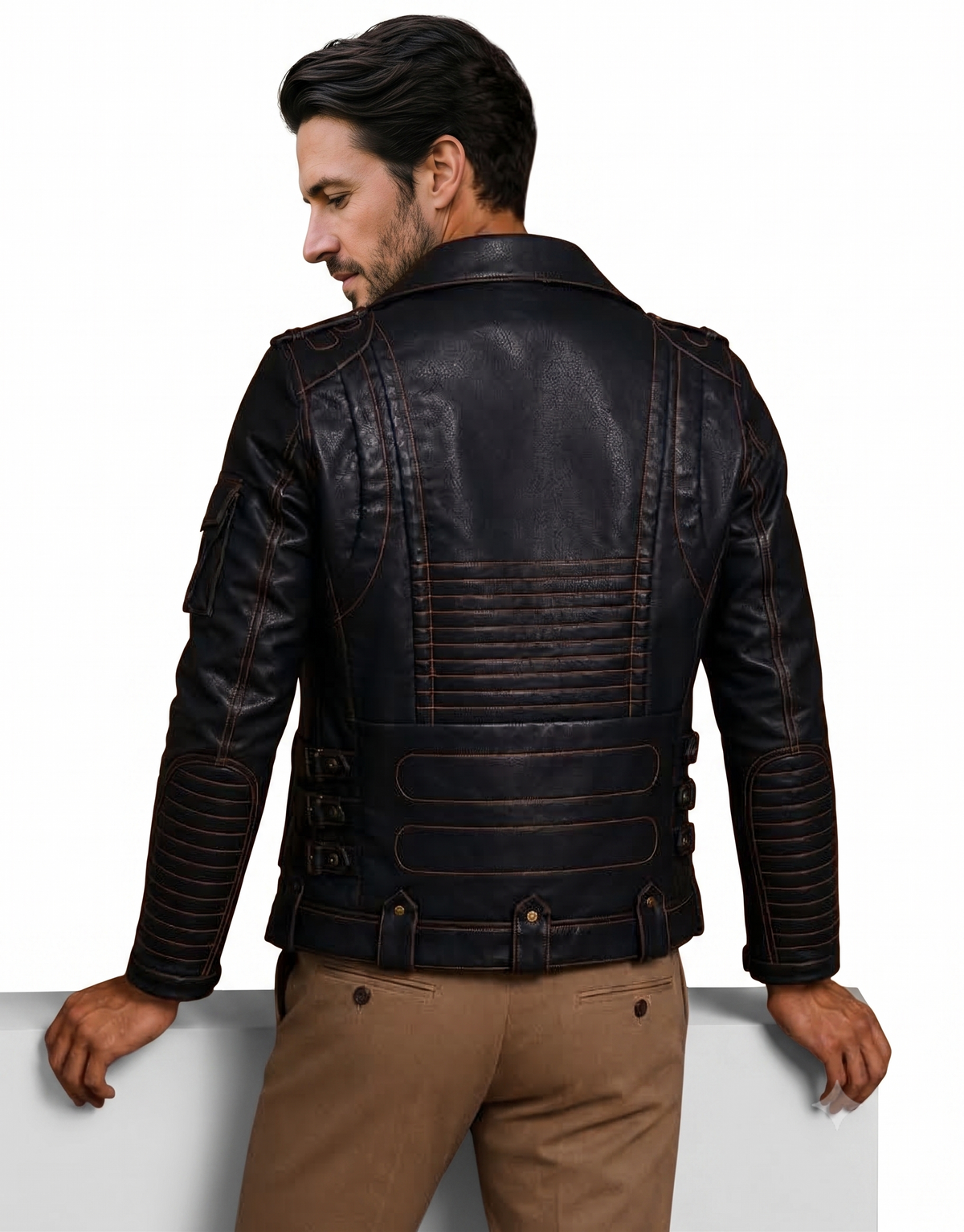 Cobra Biker Leather Jacket black