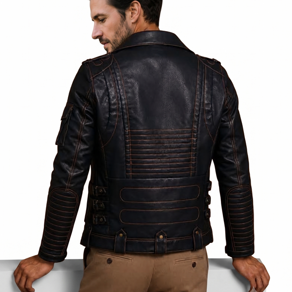Cobra Biker Leather Jacket black