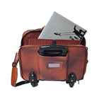 Taj Leather Trolly Suitcase Bag - 100% Leather