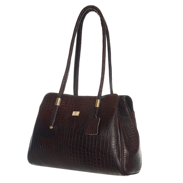 Women's Croco Leather Shoulder Bag - Luxurious and Versatile with Multiple Color Options