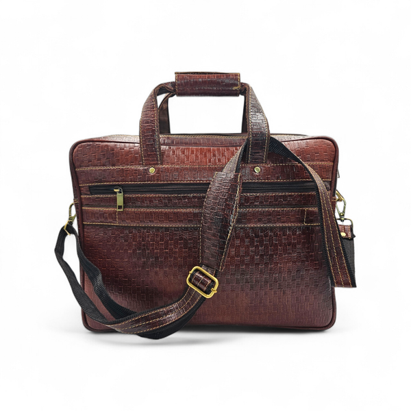 Genuine Leather Laptop Bag for Men - Office Bag - Fits Up to 14/15.6/17 Inch