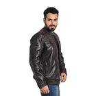 D-Design Leather Jacket by Taj Leather - Dark Brown