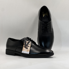 Classic Black Plain-Toe Leather Derby Shoes