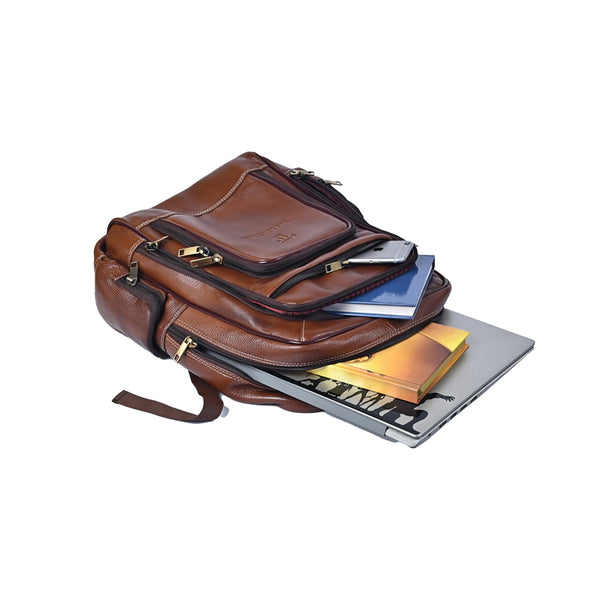 Large 35 L Laptop Backpack 100% Genuine Leather Laptop Backpack