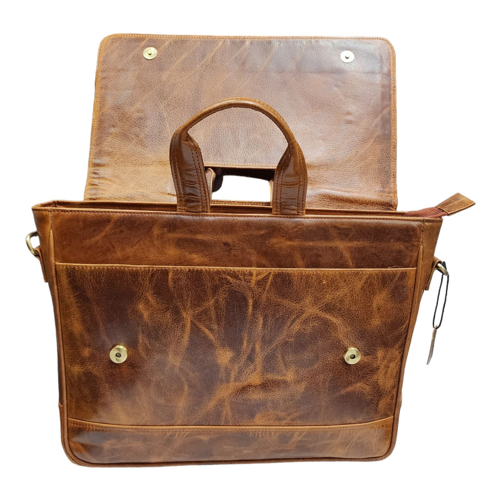 Genuine Leather Laptop Bag for Men - Office Bag - Fits Up to 14/15.6/16 Inch