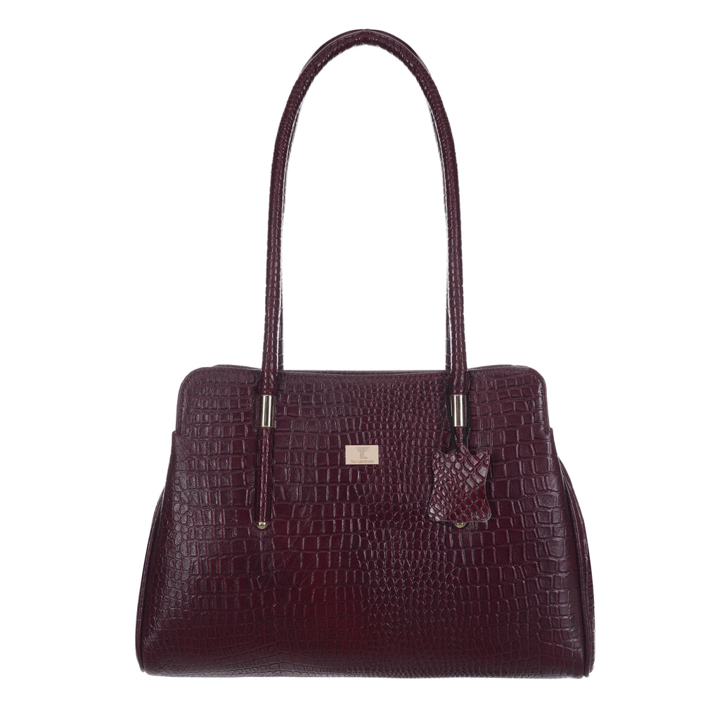 Genuine Leather Handbags with Bamboo handle for Women - Multi-Style Tote, Crossbody, and Top Handle Bag.