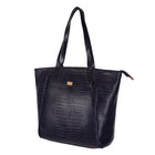 Women's Croco Pattern Shoulder Bag - Stylish and Spacious Bag with Big Compartment