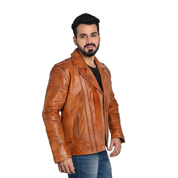 Men's Puffer Leather Jacket – 100% Pure Leather – Handmade Craftsmanship