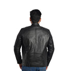 Men's Solid Leather Jacket - Stylish and Durable