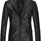 Men's Black Leather Coat - Premium Quality by Taj Leather