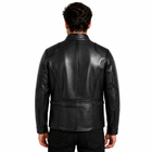 4 Pocket Leather Jacket By Taj leather - Pure Black