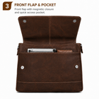 Oil Pull Up Leather Laptop Bag For Men - Office Bag - Fits Up to 14/15.5/16 inch
