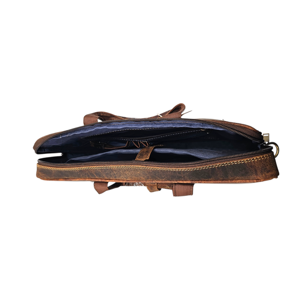 Genuine oil pullup Leather Laptop Bag for Men - Office Bag - Fits Up to 14/15.6/16 Inch