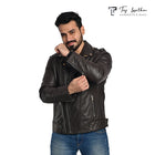 MEN'S BIKER LEATHER JACKET