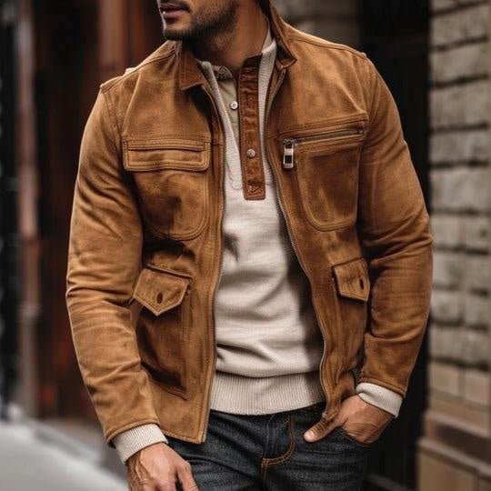 Upgrade Your Look with Taj Leather Suede Jacket