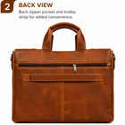 Oil Pull Up Leather Laptop Bag For Men - Office Bag - Fits Up to 14/15.5/16 inch
