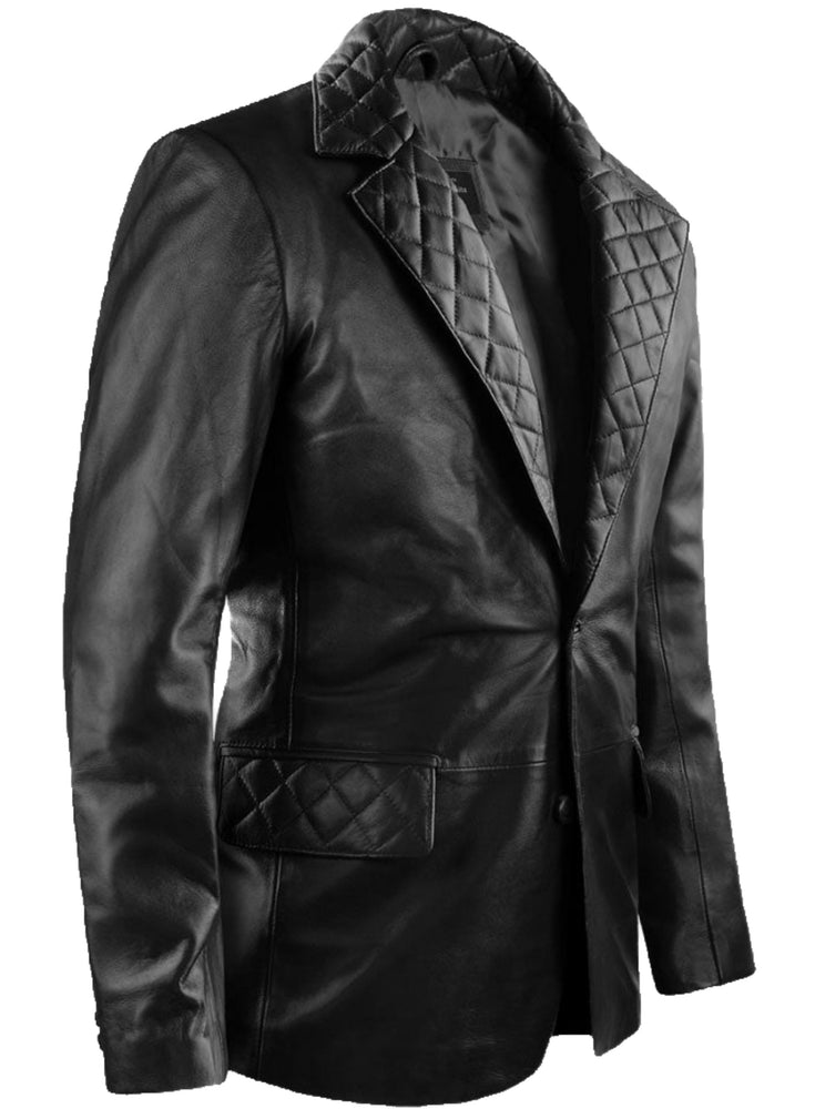 Men's Black Leather Coat - Premium Quality by Taj Leather
