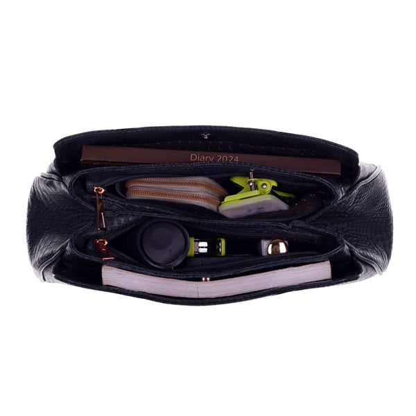 Women's Croco Leather Shoulder Bag - Luxurious and Versatile with Multiple Color Options