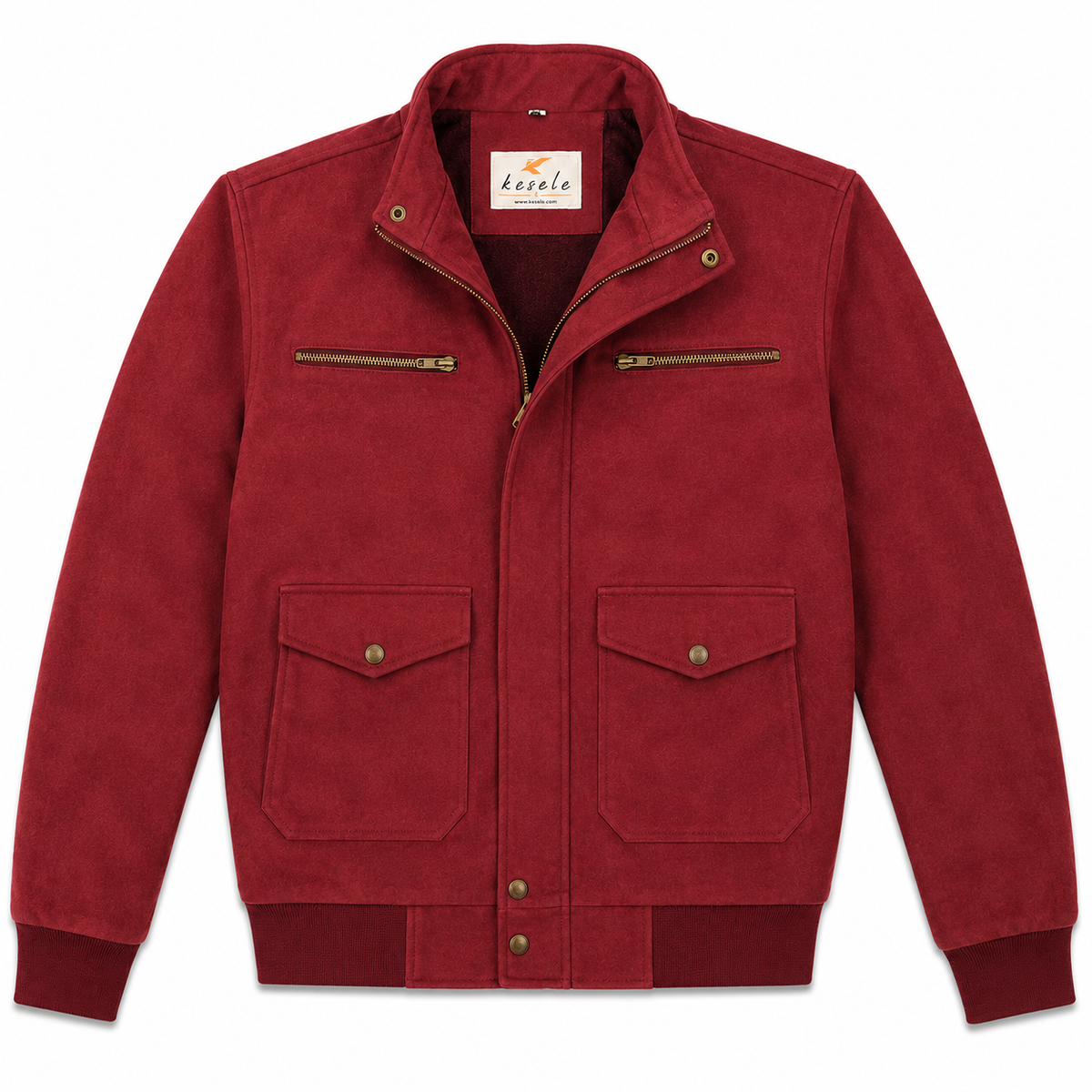 Suede Faux Maroon